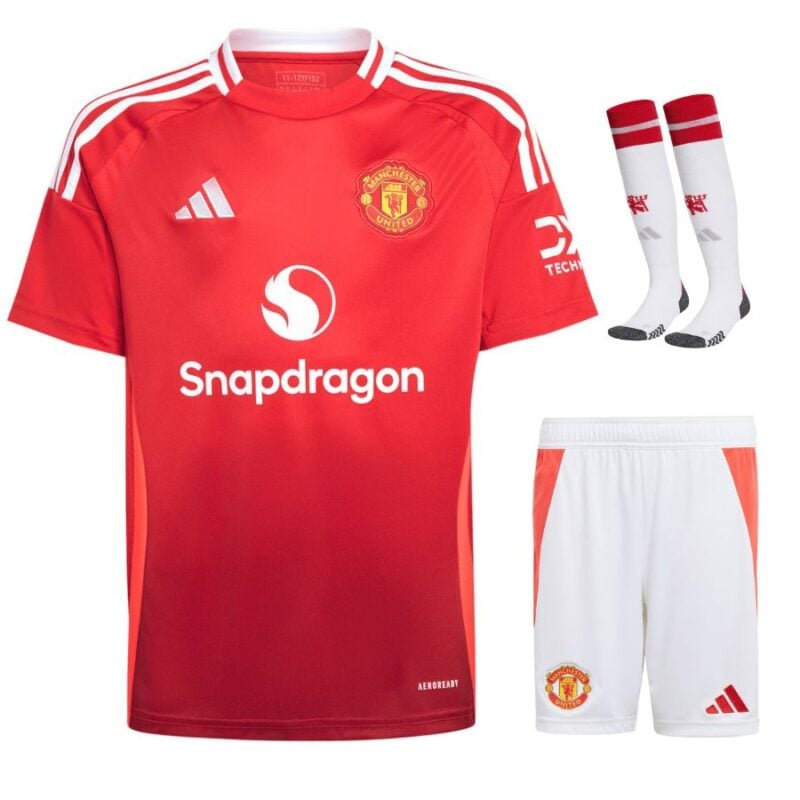 Manchester United Home Kit 2024 2025 Kids