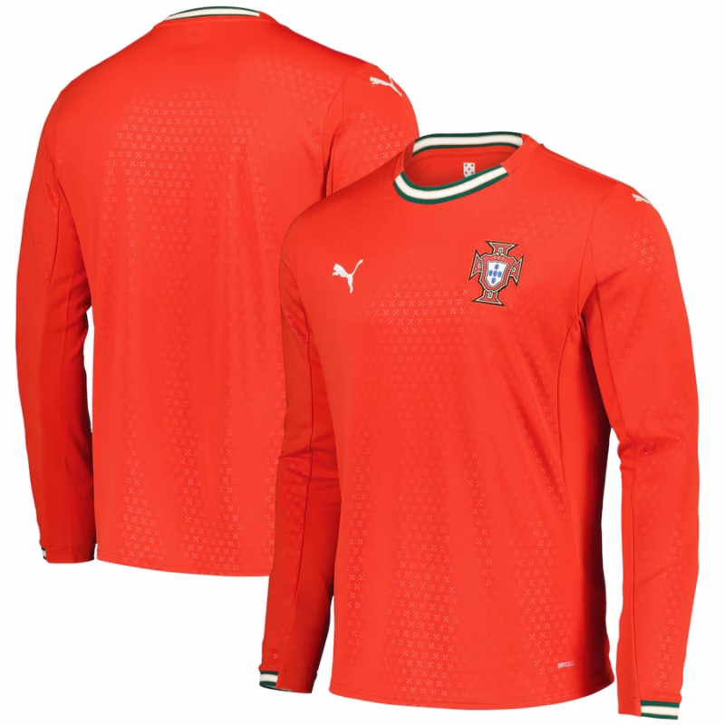 Portugal Home Long Sleeve Shirt 2024 - Image 3